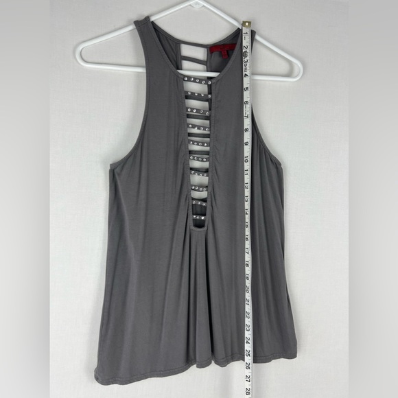 Red by Bke Rhinestone Ladder Tank Top Dark Gray Women’s Size Small - Picture 2 of 4